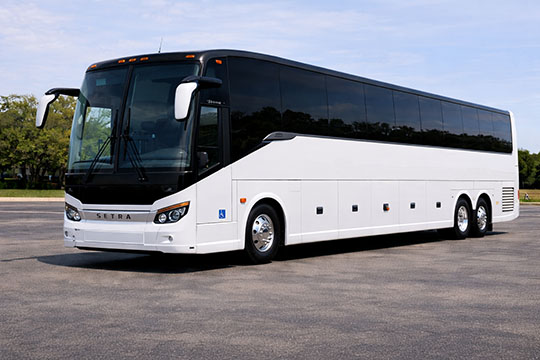 56-passenger charter bus available for charter in Carmel, IN